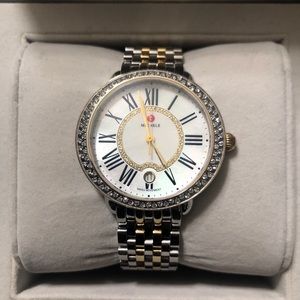 Michele serine 16 MID Diamond two tone gold watch